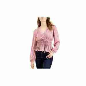 Love, Fire Pleated Balloon-Sleeved Top